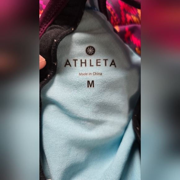 Athleta Women’s Printed Racerback Bikini Tankini Top Size Medium - Picture 10 of 10